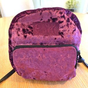 Victoria's Secret PINK Luxe Velvet Mini Backpack Purple